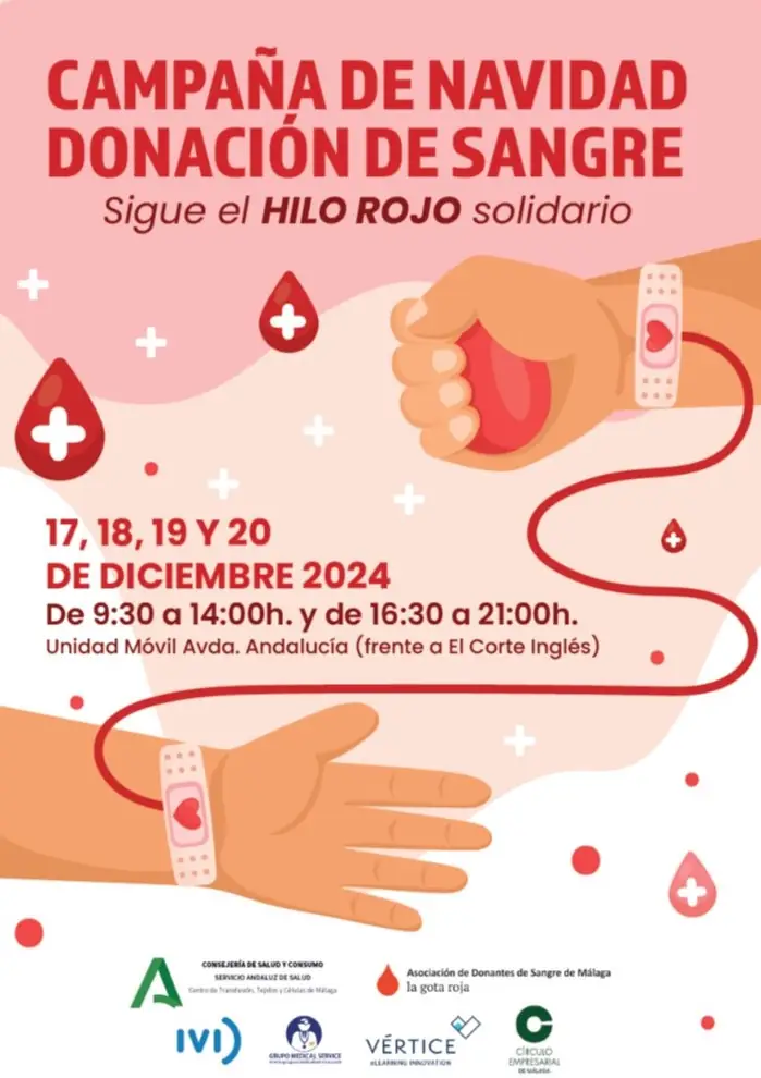 El Centro de Transfusión de Málaga impulsa su campaña navideña bajo el lema “Sigue el hilo rojo solidario. Dona sangre” El Centro de Transfusión de Málaga impulsa su campaña navideña bajo el lema “Sigue el hilo rojo solidario. Dona sangre”